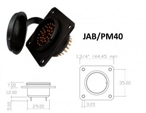 Conector p/ Painel JAB/PM40 com40 contatos macho
