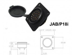 Conector p/ Painel JAB/P18i com 18 contatos fêmea