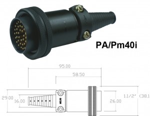 Conector p/ Cabo PA/PM40i com 40 contatos macho