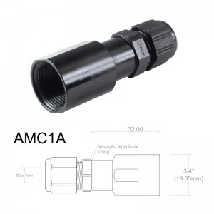 Conector p/ Cabo AMC-1A IP67