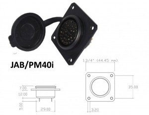 Conector p/ Painel JAB/PM40i com 40 contatos fêmea