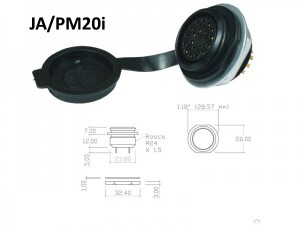 Conector p/ Painel JA/PM20i  com 20 contatos fêmea